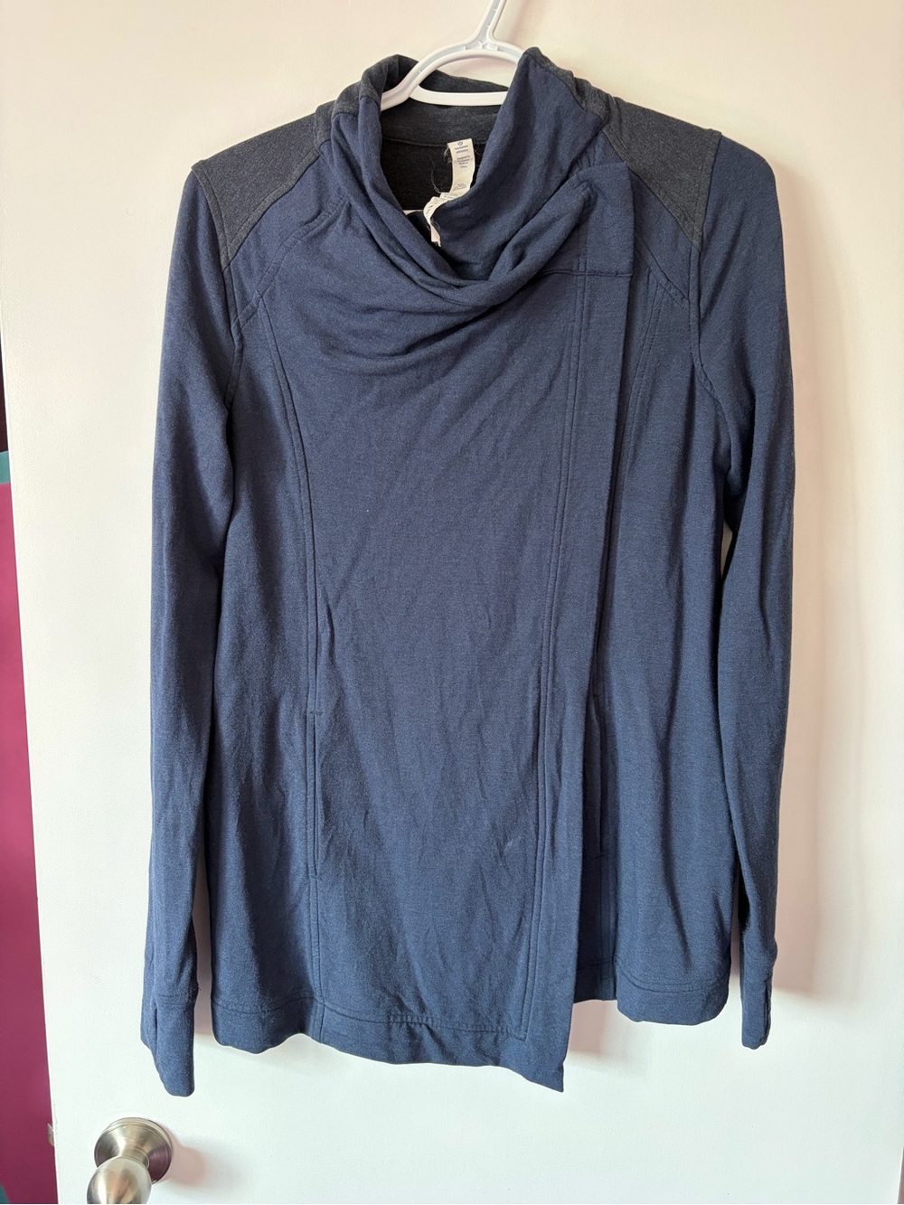 Lululemon Women's Navy Cowl Neck Long Sleeve Sweater